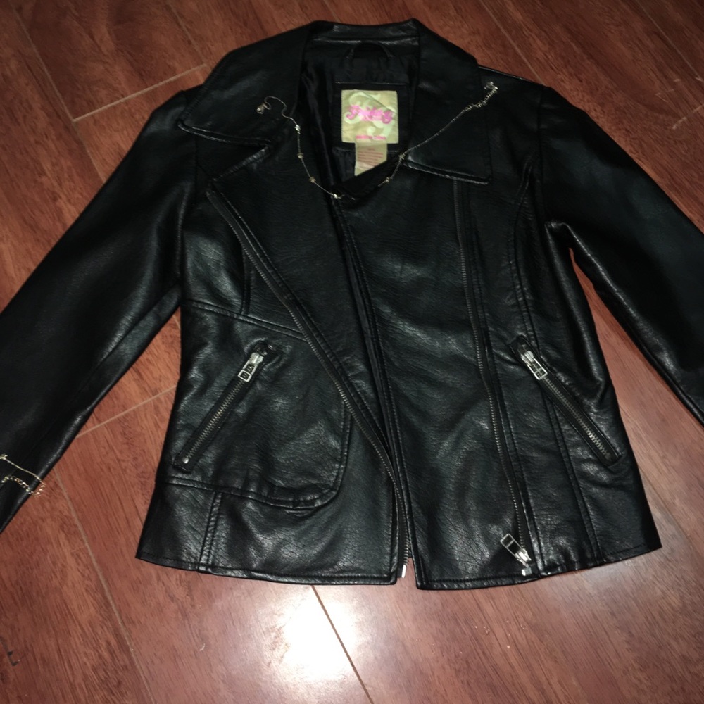 Black leather jacket